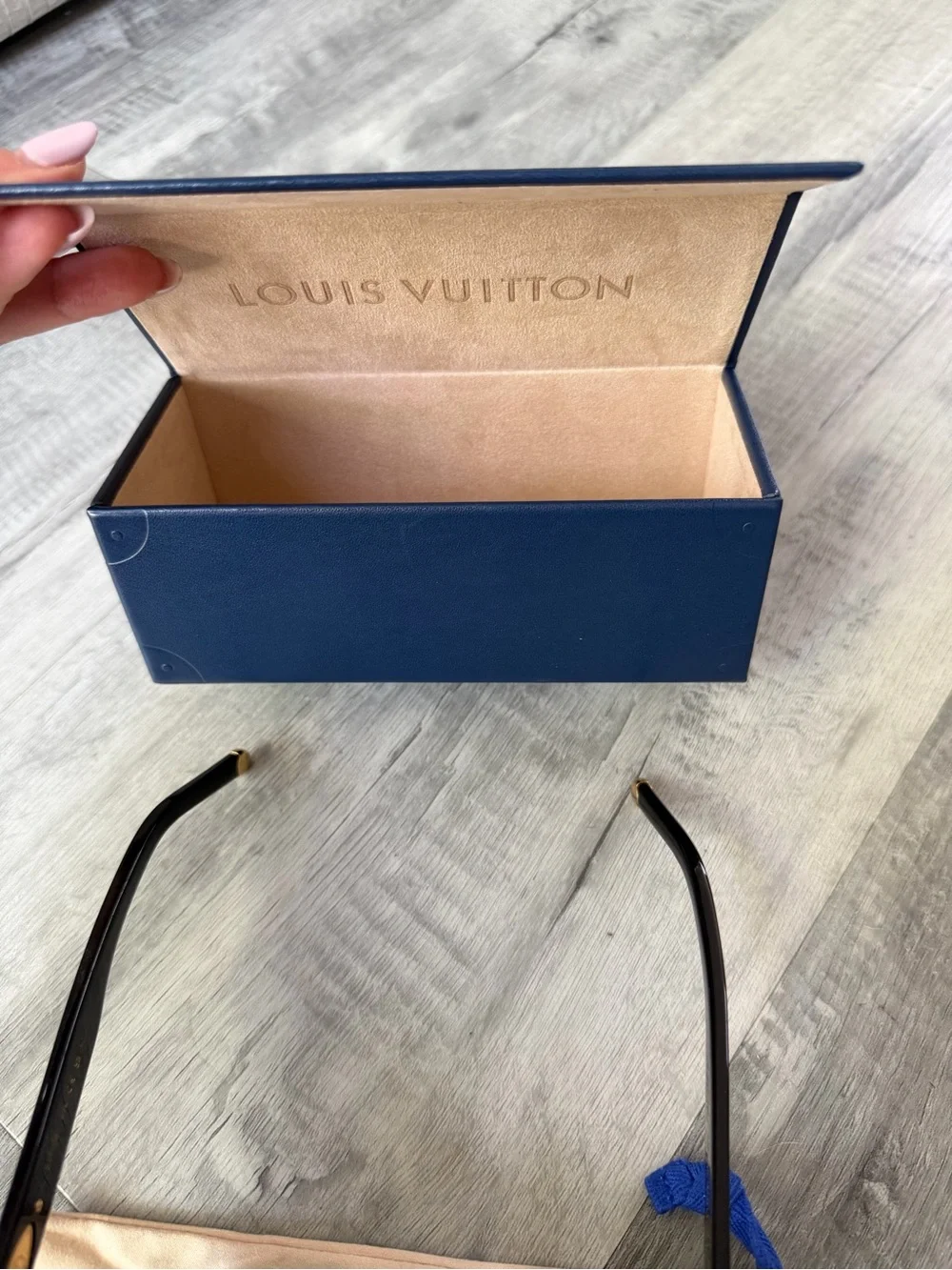 Louis Vuitton Black Cat-Eye Sunglasses with Gold Accents